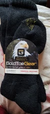 1 Pair GoldToe Gold Toe Gear Combat Boot Socks Men’s 9-12, Women’s 10-12 NOS
