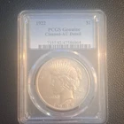 1922 Peace Dollar PCGS Cleaned-AU Detail Silver Philadelphia $1 KM#150