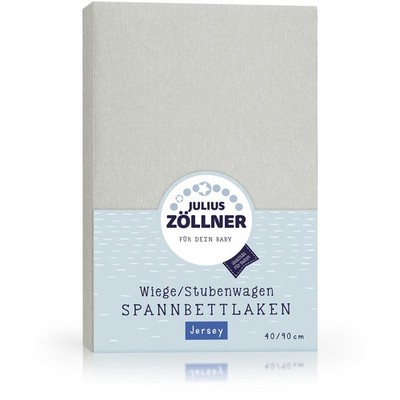 Julius Zöllner Spannbetttuch Jersey 90x40 Hellgrau NEU