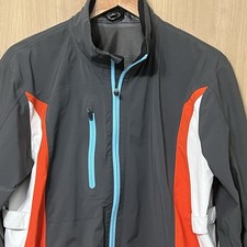 Galvin Green Gore-Tex Paclite Golfjacke Herren Medium M Langarm Grau Orange