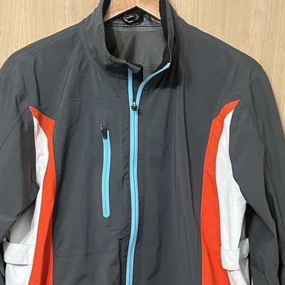 Galvin Green Gore-Tex Paclite Golfjacke Herren Medium M Langarm Grau Orange