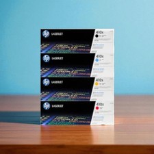 HP 410X High Yield 4-Pack Original LaserJet Toner Cartridge CF410X-CF413X