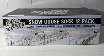 New! Falls River Outdoors Snow Goose Sock Decoys 12pk Windsocks, SnowDown Decoys