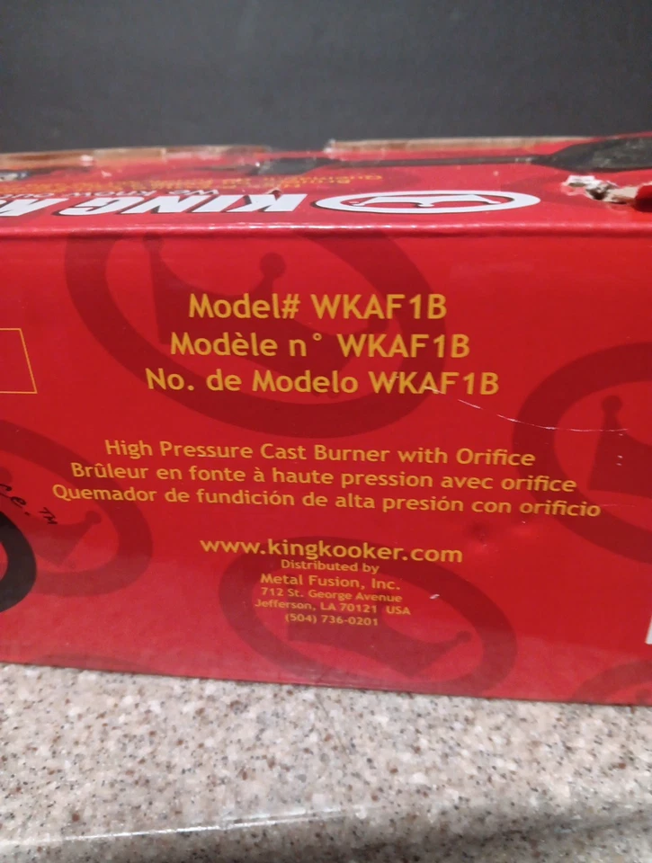 Quemador de alta presión King Kooker WKAF1B con bloque de orificio, gris Foto 4 de 4
