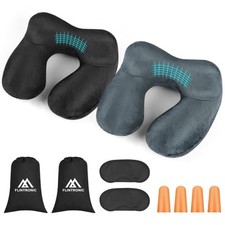 flintronic Cuscino da Viaggio Gonfiabile, Cuscino Aereo Ultraleggero e Compatto,