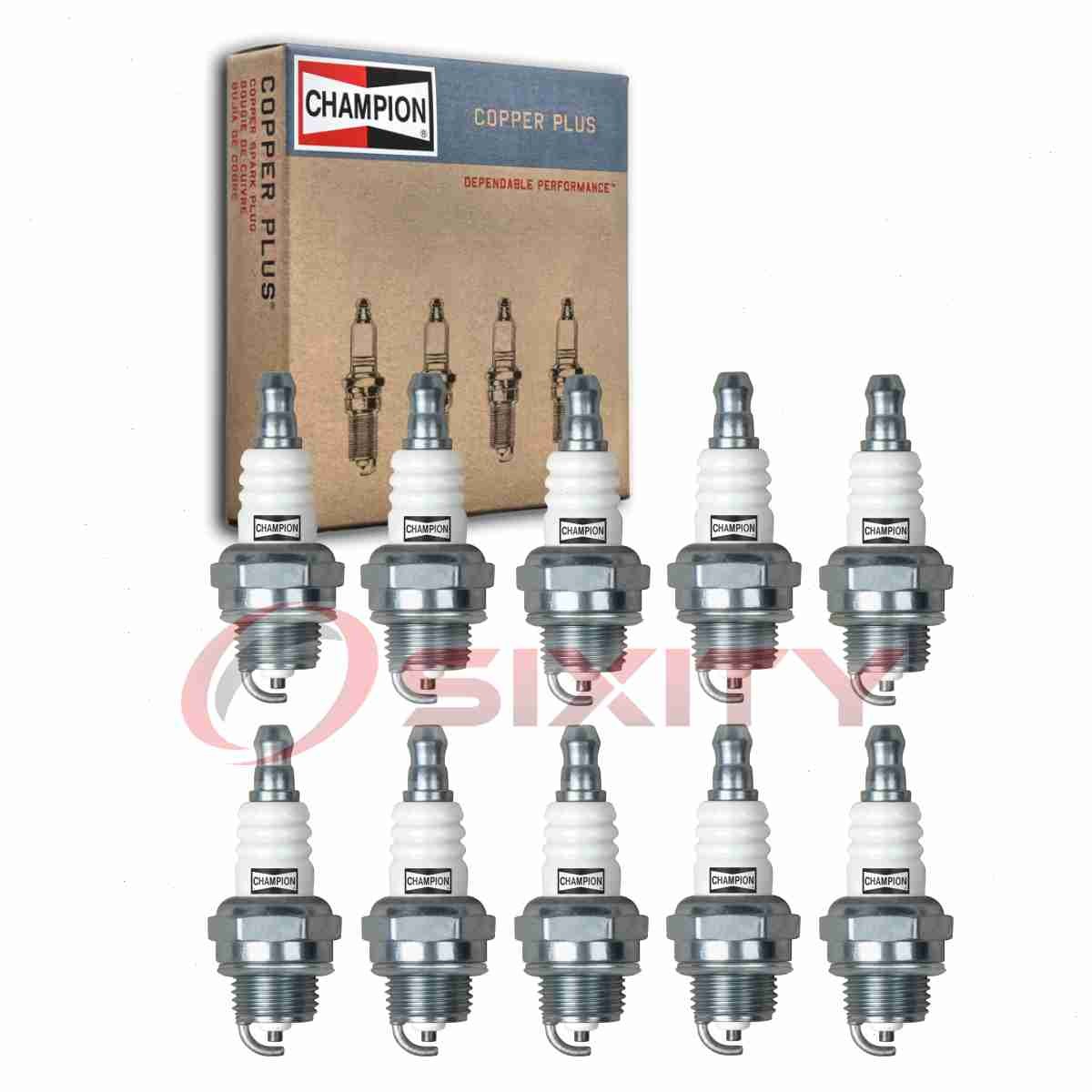 10 pc Champion Copper Plus 852 Spark Plugs for WSR6F RCJ6Y L7RTC BPMR8Y fc