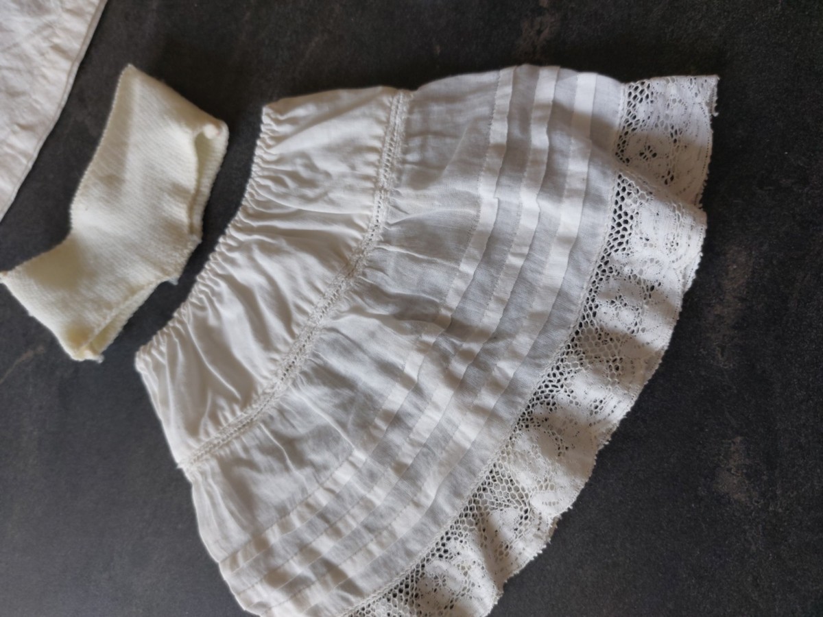 Tenue De Nuit Pour Poupée Bleuette – Ensemble Vintage Made In France