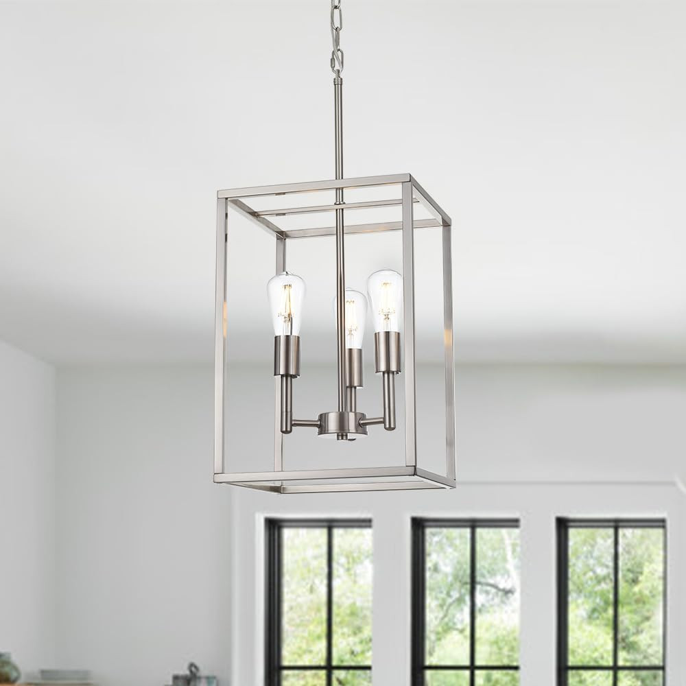 Industrial Chandelier - Modern Metal Cage Pendant Light