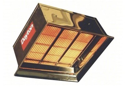 DAYTON 3E134 Gas Infrared Flat Panel Heater, Natural Gas, 90,000 BtuH, 576 Sq Ft