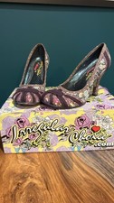 Irregular Choice PATTY Lilac Purple Vintage Union Jack Heels Shoes UK 5