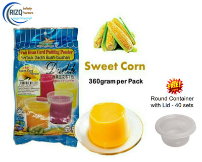 Happy Grass Fruit Bean Curd Pudding Power Sweet Corn FREE 4oz Container With Lid