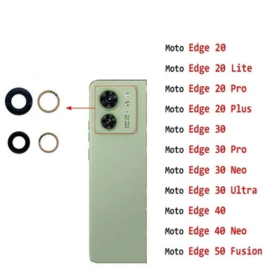 MOTOROLA Moto Edge 20/30/40/50 Neo Pro Lite Ultra - Kamera Linse mit Kleber Glas Objektiv