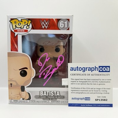 Dave Bautista AUTOGRAMM - Batista - WWE - signiert Funko Pop ACOA