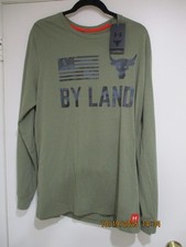 UNDER ARMOUR BY LAND MENS LONG SLEEVE SHIRT GREEN NWT RET 60.00