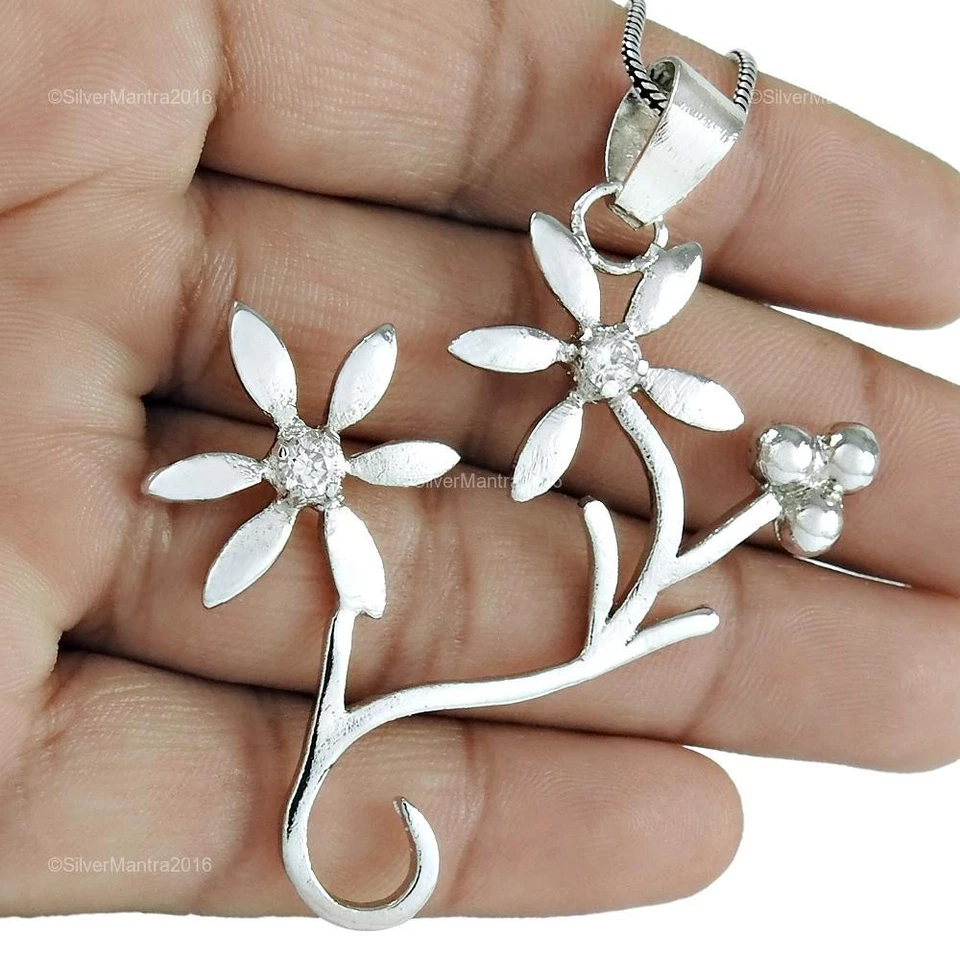 Zircone Cubico Gemma Argento Massiccio Dicembre Sorella Amico Regalo Pendente - Immagine 4 di 4