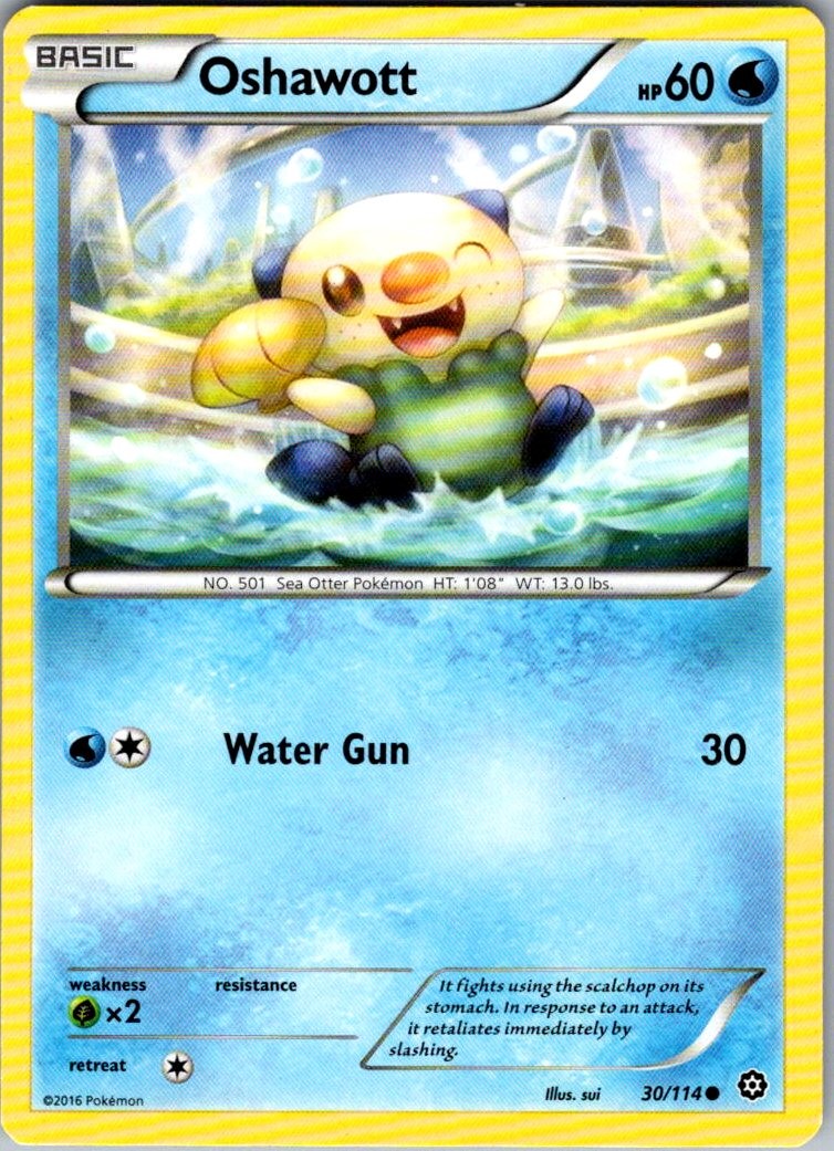 Oshawott Steam Siege 30/114 Common Pokemon Near Mint