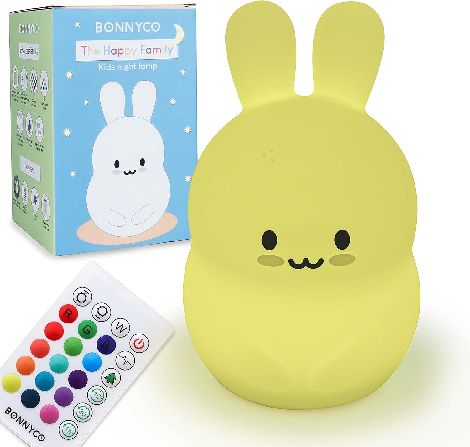 Luce Notturna Bambini Con Telecomando E Sensore Tattile 16 Colori. Lampada Nottu