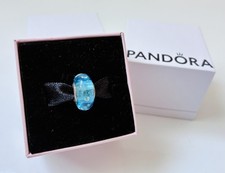 Pandora Murano Glass Bead Charm Blue Bubbles Hallmarked S925 ALE PANDORA
