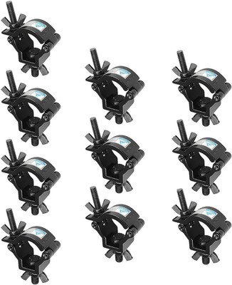 10 Pack Black Stage Light O Clamp Fit 1-1/4'' to 1-3/8'' OD Pipe or F24 Truss, DJ