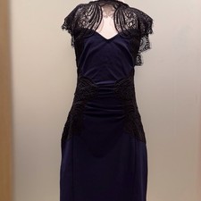 Lipsy London Collab With Michelle Keegan Navy Blue Dress Size 8