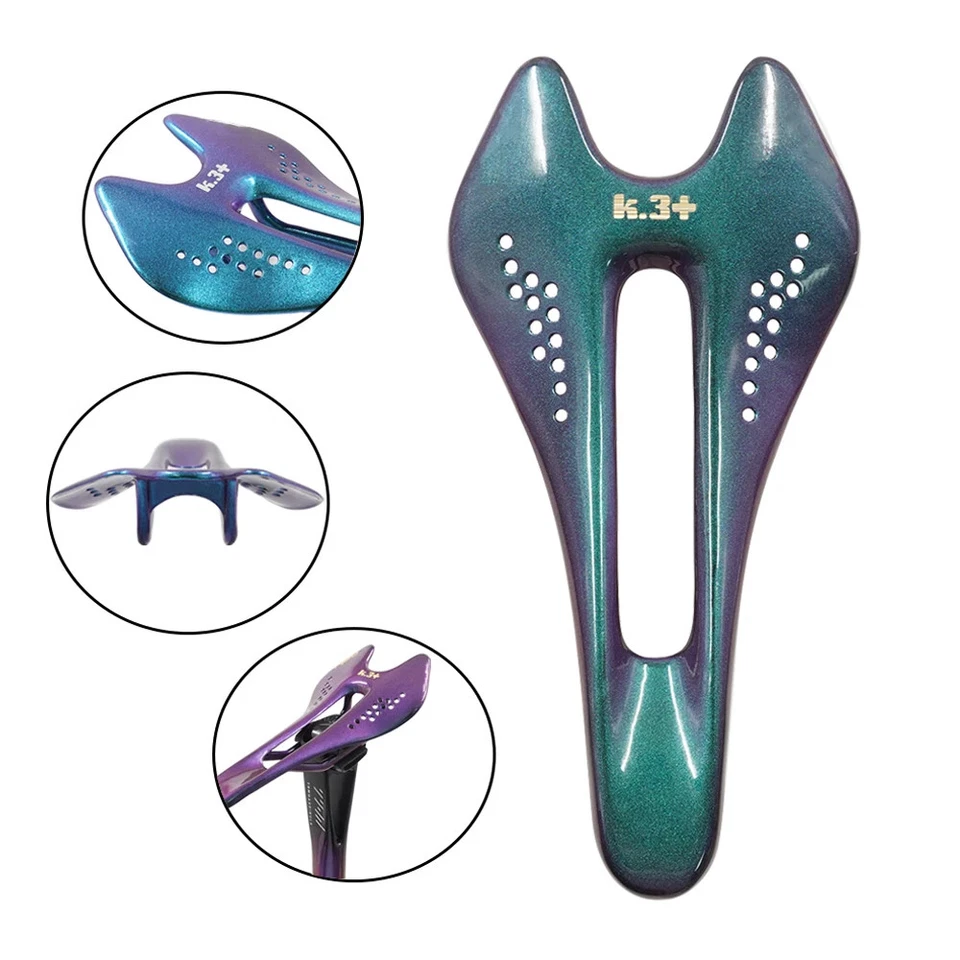  Седло горного/дорожного велосипеда полностью из углеродного волокна удобное и дышащее сиденье 7X9 мм  - Изображение 2 из 4