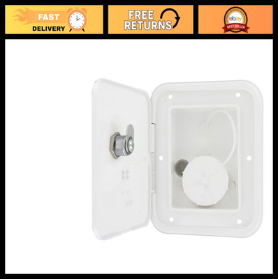 Universal Gravity Inlet Hatch - White Carded, Easy Install, Durable Design