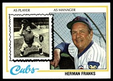 1978 Topps Herman Franks Chicago Cubs #234