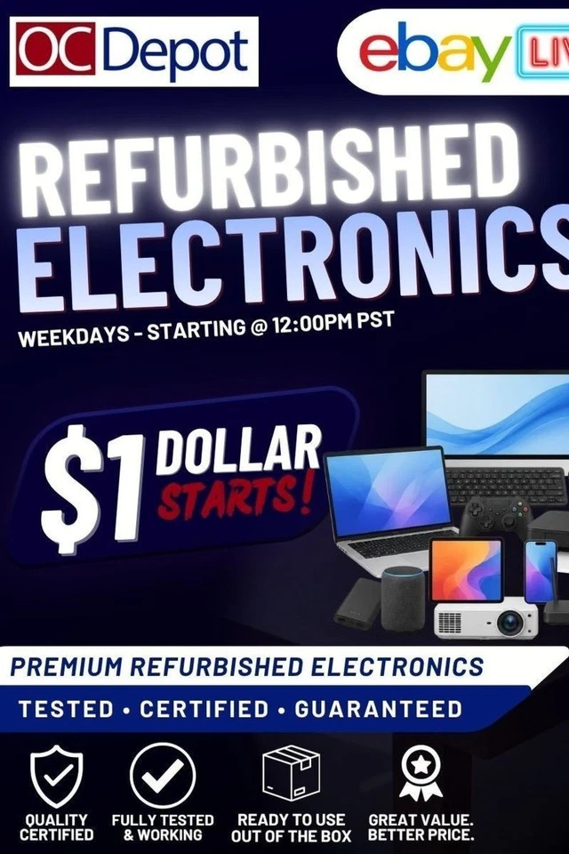 OCDepot's Live Auction! |  Electronics | $1 Starts