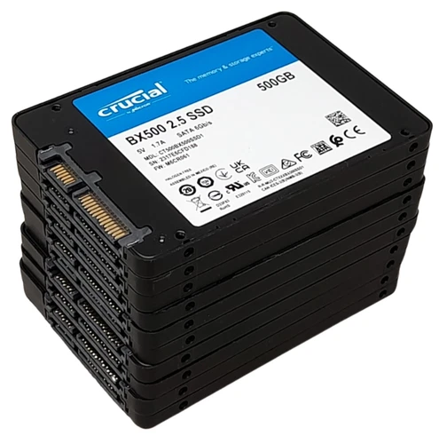 Job Lot 10 x Crucial BX500 CT500BX500SSD1 500GB Sata 2.5" SSD 95-99% Health