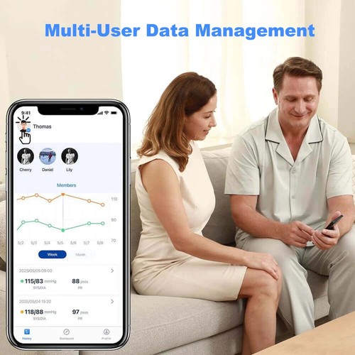 Checkme BP2 Bluetooth Upper Arm Blood Pressure Monitor with AI ECG Detects AFib