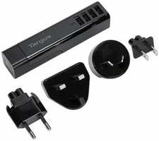 Targus USB 4-Way International Fast Charger World Adapters APA750US New