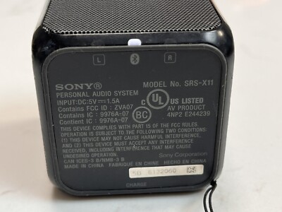 Sony SRS-X11 Portable Speaker Personal Audio System - Black | eBay