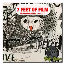 Hydrographic film Peace Owls 7' x 20" hydro dip dipping