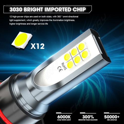 fit Subaru Impreza 2012-2016 Combo 6x LED Headlight Hi Low Fog Light Bulbs - Picture 13 of 14