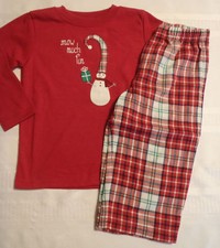 Gymboree Boys Girls XS 4 Snow Much Fun Red Christmas Pajama Set