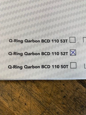 ROTOR Q-Rings Qarbon 50t 4アーム　BCD110 ROTOR Round Rings BCD110x4 12-11s