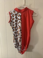 Gymnastics leotard Leopard And Red Size AS Spandex/Polyester