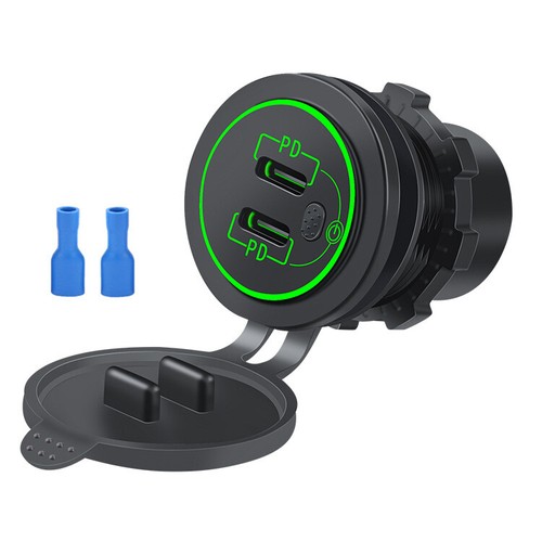 USB Type C PD + QC 3.0 Dual Car Charger Adapter 2 Port Cigarette Socket 12V-24V - Picture 11 of 11