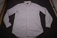 Tommy Hilfiger Casual Button Down Shirt Men's Size XL Slim Fit Stretch Blue