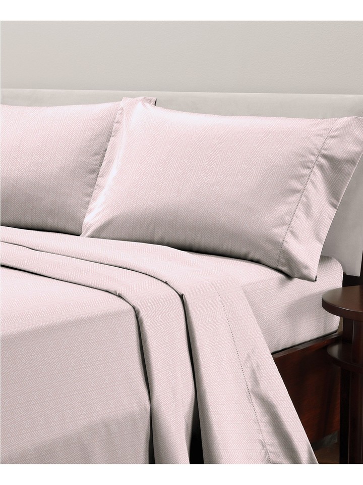 SANDERS Pink Patterned TWIN XL Sheet Set eBay