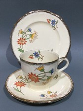 Vintage Art Deco Alfred Meakin  “ Marigold “ Tea Cup, Saucer & Plate Trio