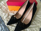 NIB Kate Spade Lennin/Navy Suede Shoes Pumps 7.5 M — photo 2