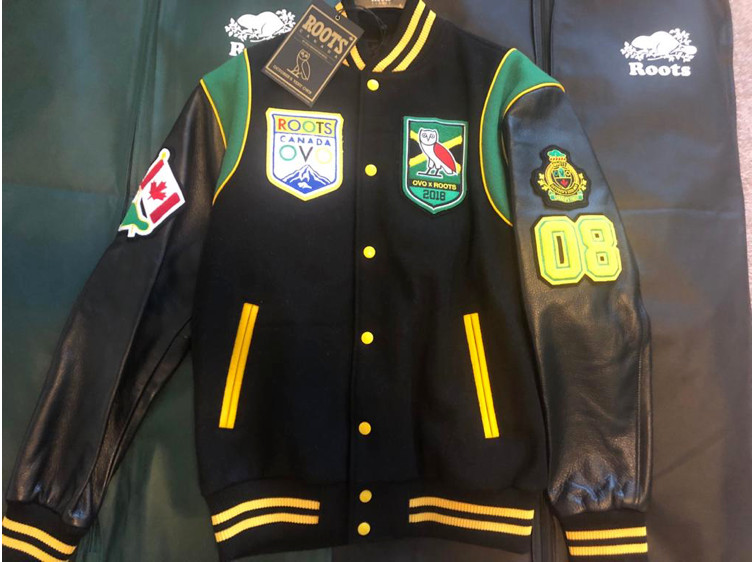 The OVO x Roots Limited Edition Jamaican Bobsled (2018) Varsity Jacket image 2