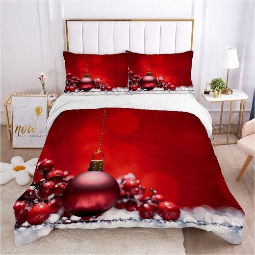 Weihnachtsbettbezug Weihnachtsmann Bettwäschegarnitur für Quiltbezug Urlaub Bettdecke Bezug - Bild 24 von 39