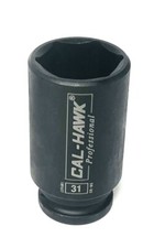 31MM x 1/2" Dr Deep Impact Socket 6-Point, Made of CR-MO and Taiwan, BSSM431