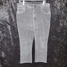 Vintage 80s 90s Bill Blass Gray Corduroy Pants Y2K 14 P Stretch