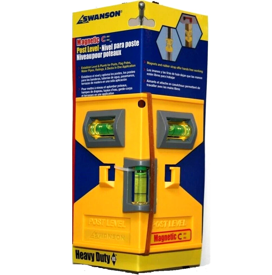 Swanson Tool Co. Folding Magnetic Composite 90° Angle Post Level Hands-Free - Image 2 of 4