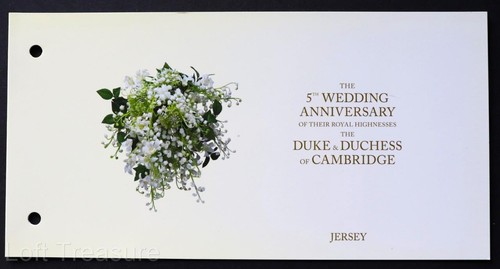 Jersey Stamps "William & Kate 5th Wedding Anniversary" Presentation Pk M/S 2016 - Picture 3 of 5