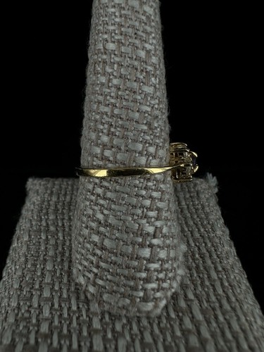 Vintage Oro Taglio Marquise Ametista Zirconi Cubici Mezza Split Stelo Placcato - Foto 5 di 8