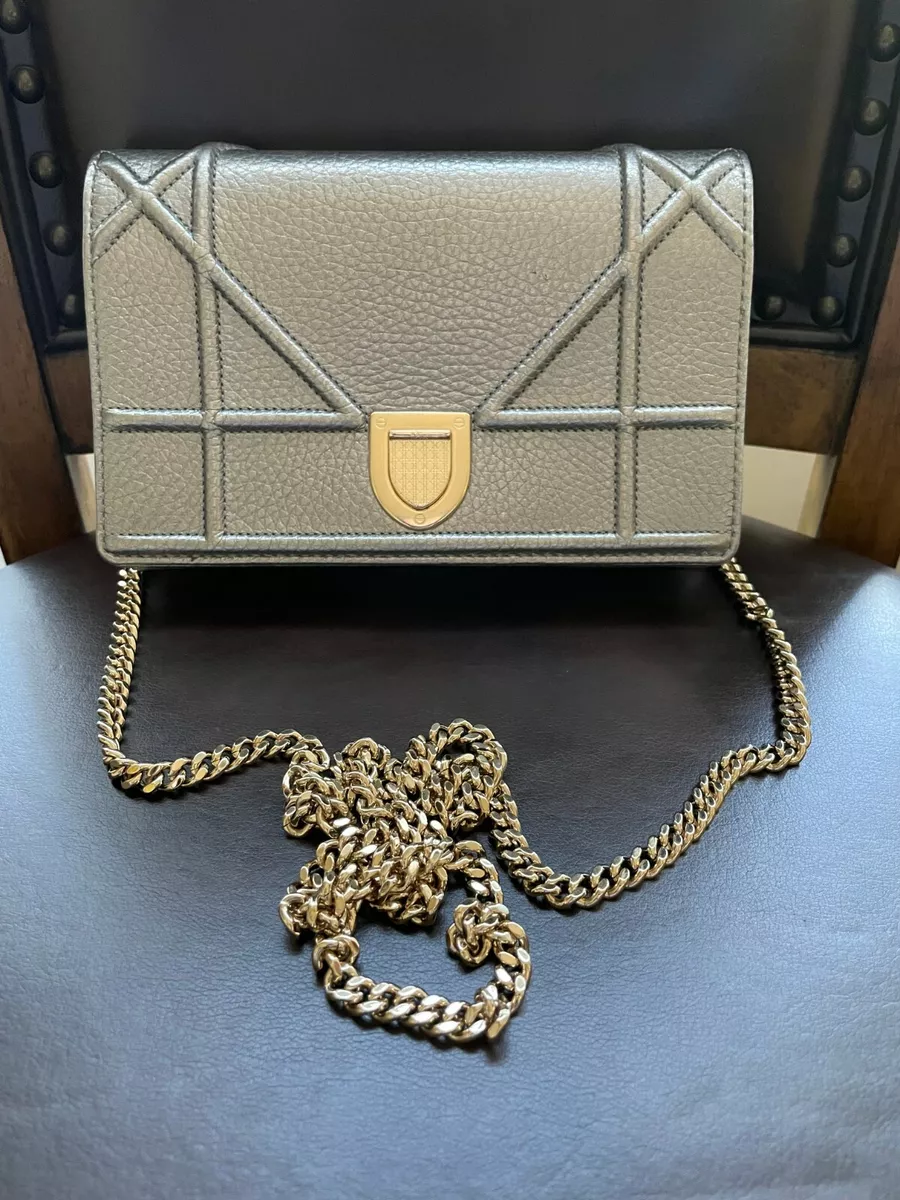 SOLD** NEVER BEEN USED - DIOR Small Diorama Bag Metallic Silver